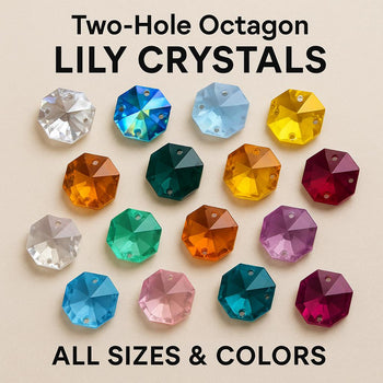 Crystal prism octagon 2 holes