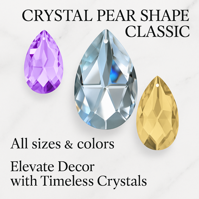 crystal pear shape classic 