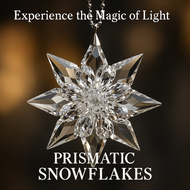 prismatic snowflakes by crystalplace.com