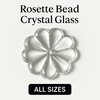 Rosette bead crystal glass