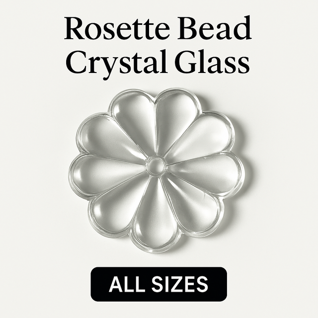 Rosette bead crystal glass