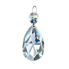 Hanging Crystal Almond with one octagon by CrystalPlace.com