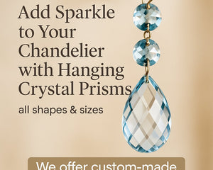 Crystal chandelier pendants and replacement crystals with octagon beads