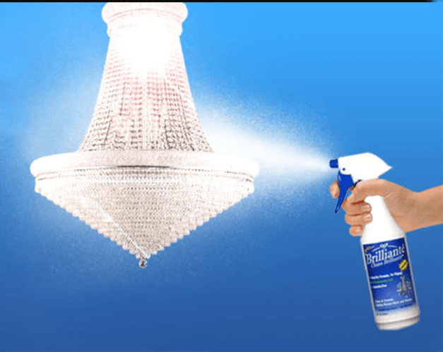 Crystal chandelier cleaner