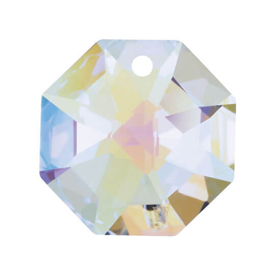 Octagon Swarovski Aurora Borealis Lily by Crystalplace.com