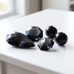 Black crystal chandelier prisms by crystalplace.com