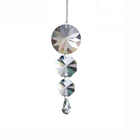 Crystal Suncatcher 5 inch Clear Waterfall Prisms Magnificent Brand
