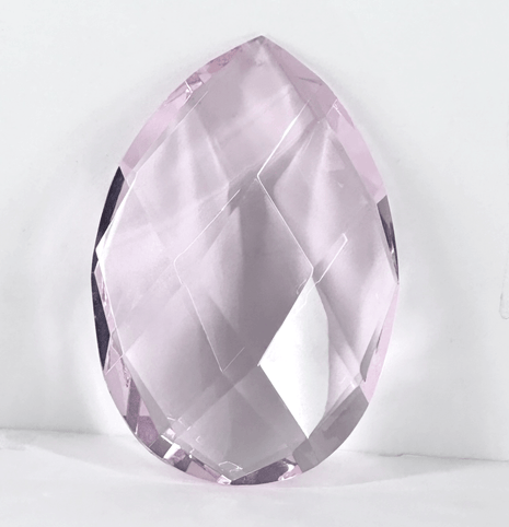 Classic Almond Crystal 5 inches Pink Prism with One Hole on Top