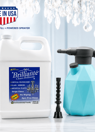 Made in USA Brilliante one-gallon cleaner refill and electric power sprayer