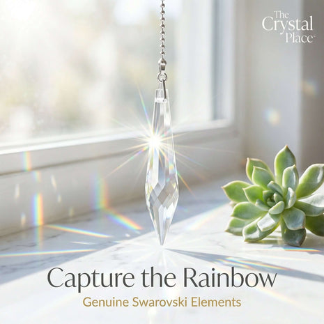 Hanging Crystal Suncatcher Icicle Prism 2.5 inch Swarovski Strass Clear Prism