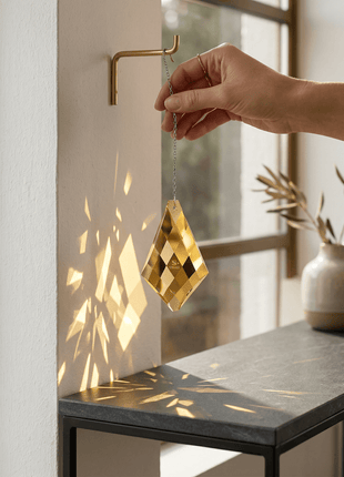 crystal suncatcher Swarovski Strass Crystal Golden Teak Kite Prism