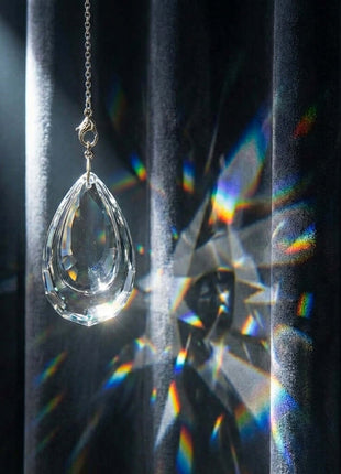 Crystal suncatcher Luxe Pear Shape 3.5-inch