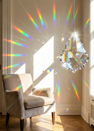 Crystal Suncatcher 5 inches Clear Pendeloque Prism Magnificent Brand