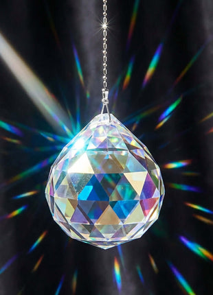 Crystal Suncatcher 30mm Aurora Borealis Faceted Ball Prism Magnificent Brand