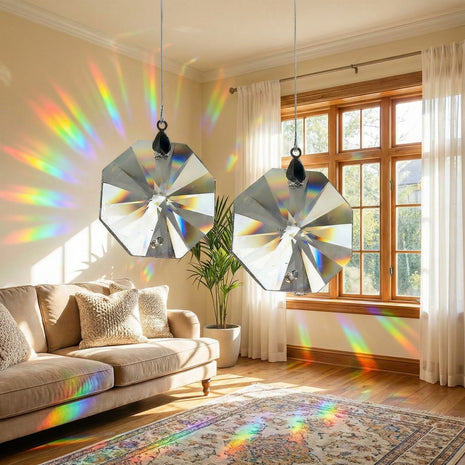 crystal place octagon 40mm (2 pcs)