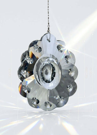 Decorative crystal pendant on a white background