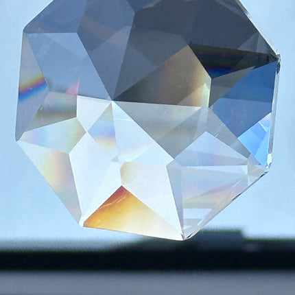 Hanging Crystal Suncatcher Large 60mm Magnificent Crystal Clear Octagon Prism