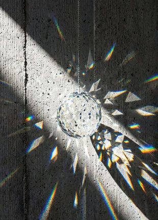 Crystal Suncatcher 30mm Swarovski crystal Clear Faceted Ball Prism