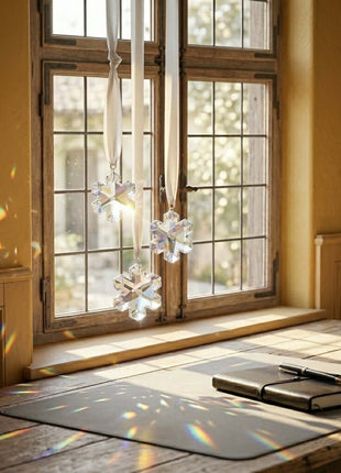 Crystal snowflake made with Swarovski crystals