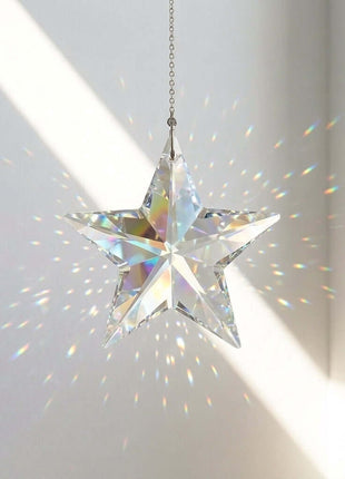 Crystal Suncatcher Swarovski Strass 28mm Aurora Borealis Star Prism