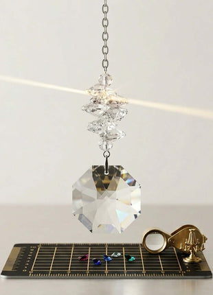 Swarovski Crystal hanging ornament on a chain with a small stand 
