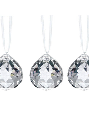 Crystal Prisms Suncatcher Rainbows 30mm Faceted Crystal Ball Prisms 3pcs