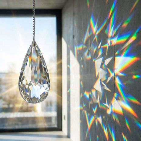 crystal suncatcher Swarovski Strass Crystal Clear Radiant Pear Shape 