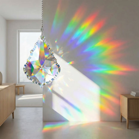 Crystal Suncatcher 4 inches Clear Pendeloque Crystal Prism 