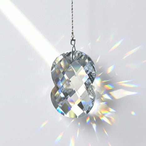 Hanging clear crystal suncatcher REAL CRYSTAL