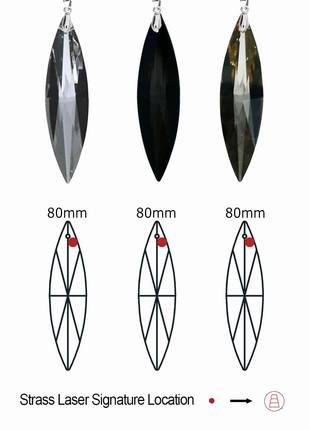 Window Crystals Colorful Swarovski Crystal Large Hanging Prisms, 3 Pcs