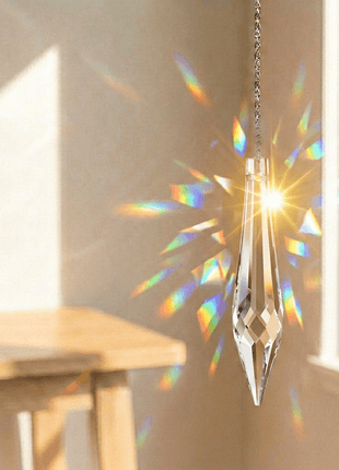 Crystal Suncatcher Icicle Prism 4 inch Swarovski Strass Clear crystal 