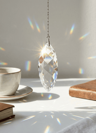 Swarovski Crystal hanging ornament with rainbow