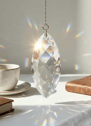 Swarovski Crystal hanging Twist ornament with rainbow