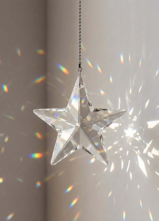 Clear Swarovski star-shaped crystal hanging