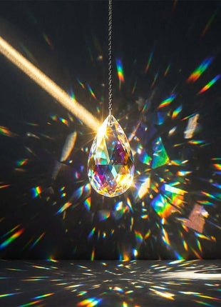 Hanging Swarovski Strass Crystal AB radiant drop Shape 