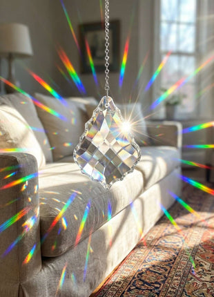 amazing crystal suncatcher making rainbows all over