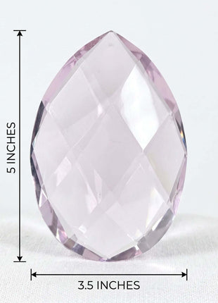Faceted pink crystal 5-inch height