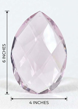 Faceted pink crystal 6-inch height