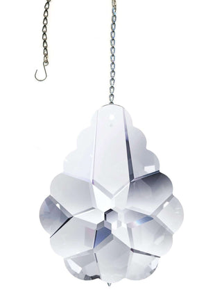 crystal suncatcher Swarovski Strass Crystal 3 inches Clear Arabesque Pendeloque prism