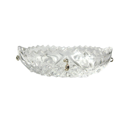 Crystal Bobeche 4 inches Clear with No Center Hole, 6 Pins