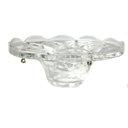 Crystal Bobeche 4.25 inches Clear with 26mm Center Hole, 5 Gold Pins