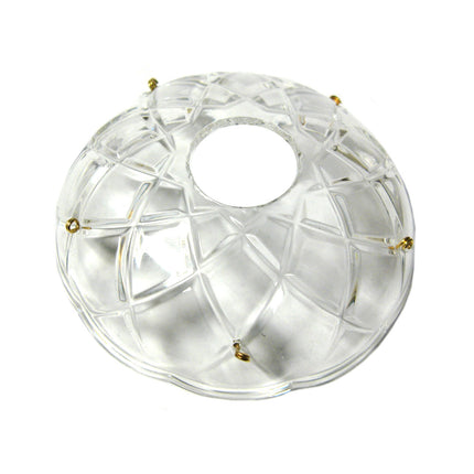 Crystal Bobeche 4 inches Clear with 26mm Center Hole, 5 Gold Pins