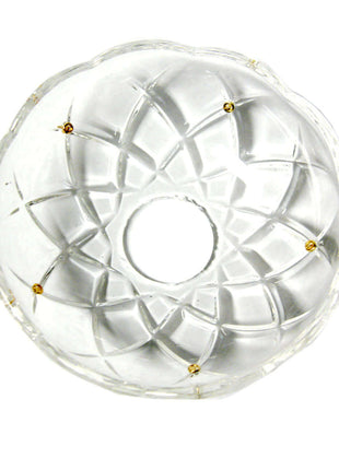 Crystal Bobeche 5 3/4 inches Clear with 26mm Center Hole, and 5 Pins