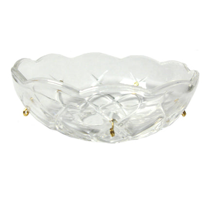 Crystal Bobeche 4 inches Clear with 26mm Center Hole, 5 Gold Pins