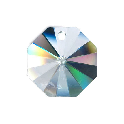Octagon Crystal 14mm Clear Prism with One Hole