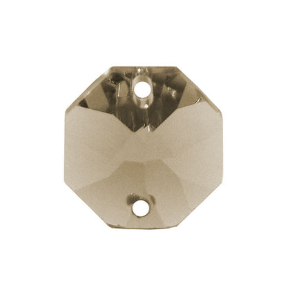 Octagon Crystal 14mm Honey Prism with Two Holes