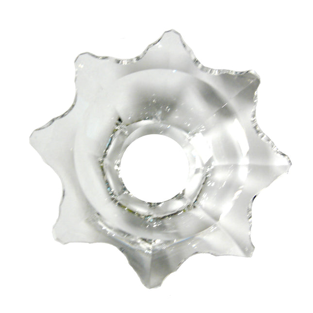 Crystal Bobeche 4 inch Clear with 26mm Center Hole