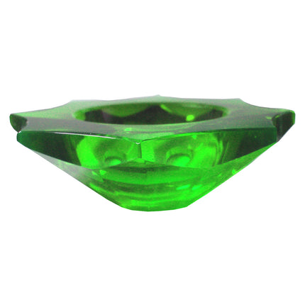 Crystal Bobeche 4 5/8 inches Emerald with 26mm Center Hole