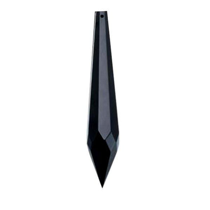 Drop Crystal 2.5 inches Black Prism with One Hole on Top