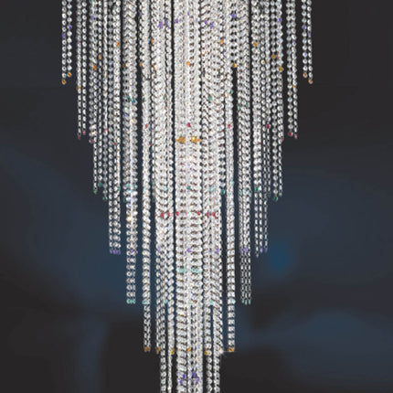 Crystal Chandelier W:32" x H:71" Genuine Magnificent Crystal Prisms 10 Lights-CrystalPlace